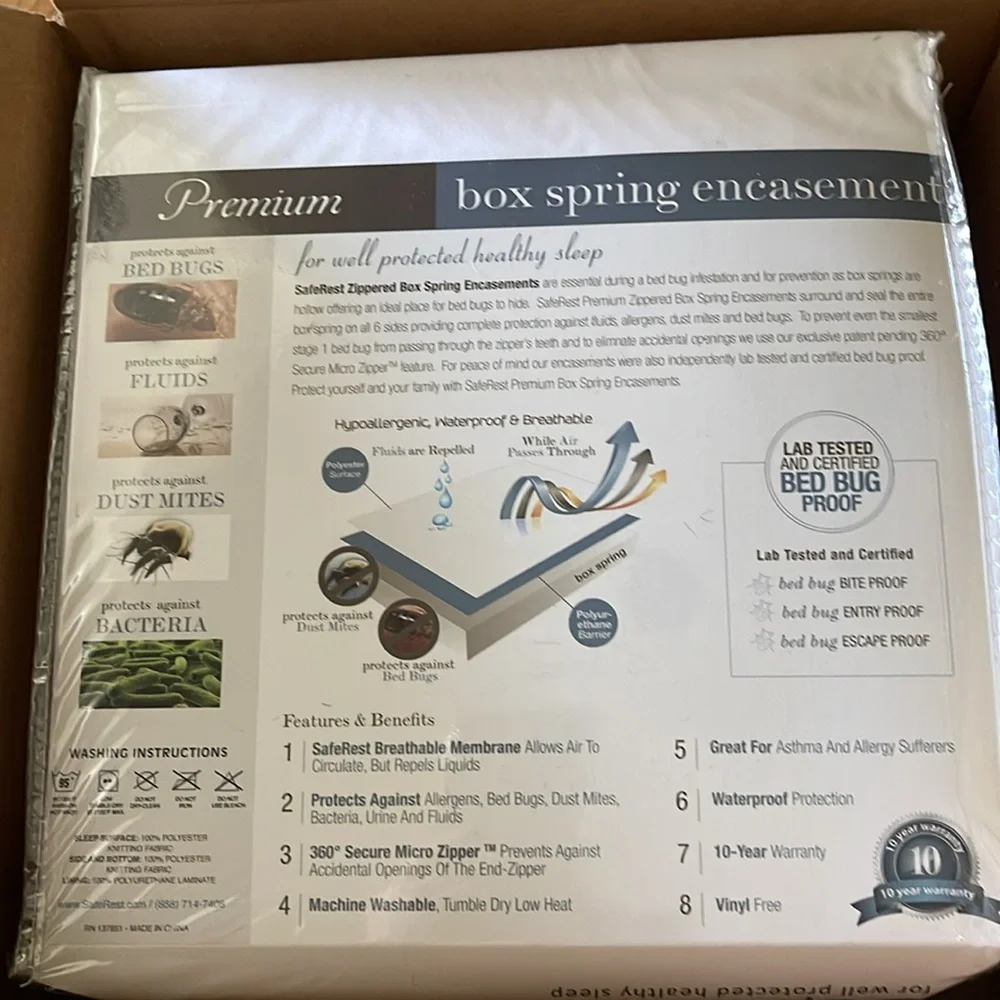 SafeRest premium boxspring and encasement TWIN XL